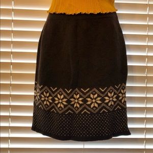 3/$12 Olive and Oak Dark Brown Knit Sweater Skirt